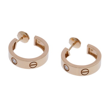 カルティエ ラブ フープ ピアス 1PD×2 ゴールド K18イエローゴールド YG レディース ジュエリー 【中古】【jewelry】