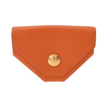 エルメス ルヴァンキャトル オレンジ ヴォーエプソン ユニセックス 財布 【中古】【purse】