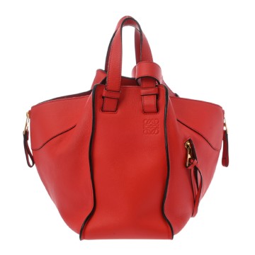 ロエベ ハンモックバッグ スモール レッド レザー レディース バッグ 【中古】【bag】
