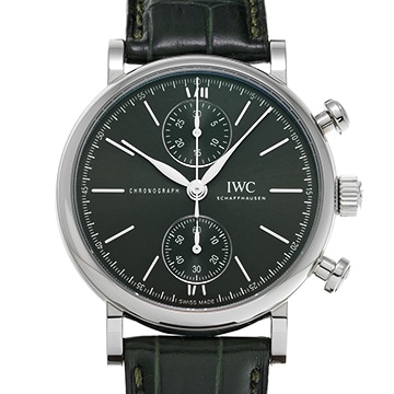 IWC ポートフィノ クロノグラフ 39 IW391405 グリーン メンズ 時計 【中古】【wristwatch】