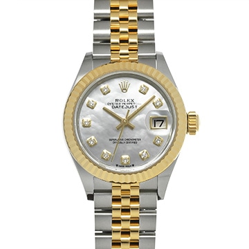 ロレックス レディ デイトジャスト 28 279173NG ホワイトシェル/ダイヤモンド レディース 時計 【新品】【wristwatch】