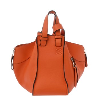 ロエベ ハンモックバッグ スモール オレンジ レザー レディース バッグ 【中古】【bag】