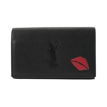 サンローラン ケイト タッセル チェーンウォレット ブラック GNC442015 レザー レディース バッグ 【中古】【bag】