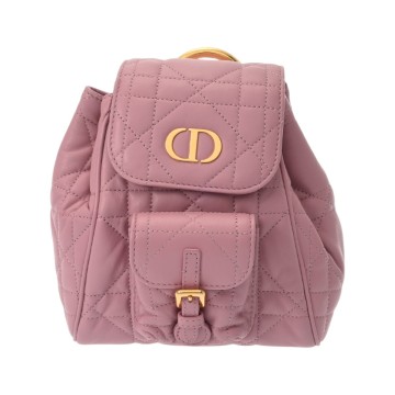ディオール マクロカナージュ Dior Caro バックパック　ミディアム ローズオルタンシア M6302UNOZ ラムスキン レディース バッグ 【中古】【bag】