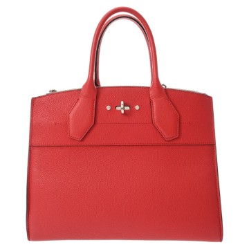 ルイ ヴィトン シティスティーマー MM 2WAY レッド カーフレザー レディース バッグ 【中古】【bag】