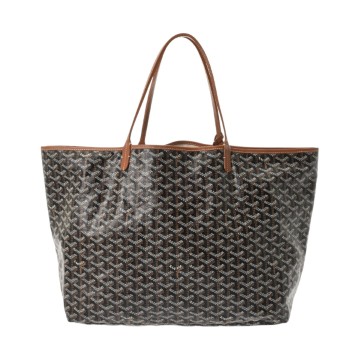 ゴヤール サンルイ GM ブラック/タン ゴヤールディンキャンバス/シュヴロッシュカーフ ユニセックス バッグ 【中古】【bag】