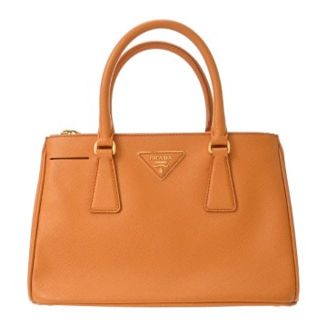 プラダ ガレリア スモールバッグ オレンジ 1BA896 サフィアーノレザー レディース バッグ 【中古】【bag】