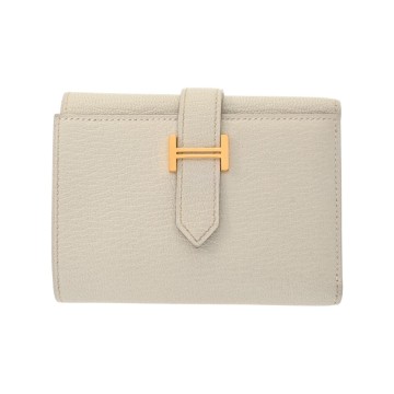 エルメス ベアン コンビネ マッシュルーム シェーブル レディース 財布 【中古】【purse】