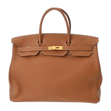 エルメス バーキン 40 ゴールド トゴ ユニセックス バッグ 【中古】【bag】