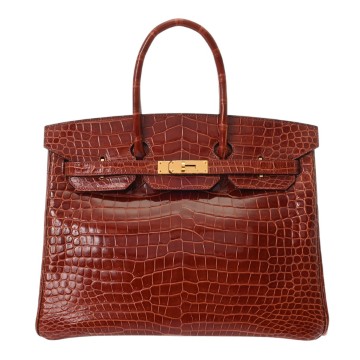 エルメス バーキン 35 ルージュアッシュ ポロサスリセ ユニセックス バッグ 【中古】【bag】