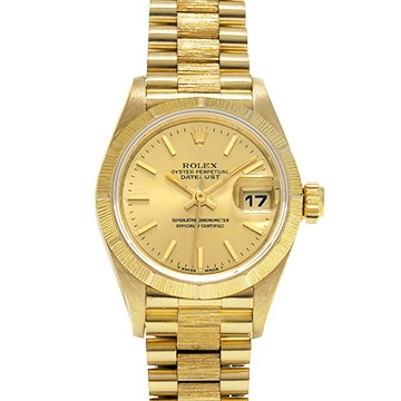 ロレックス デイトジャスト バーク 69278 シャンパン レディース 時計 【中古】【wristwatch】