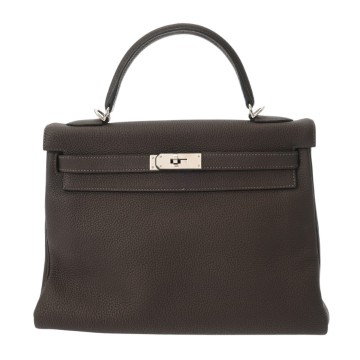 エルメス ケリー 32 内縫い 2WAY ショコラ トリヨンクレマンス レディース バッグ 【中古】【bag】