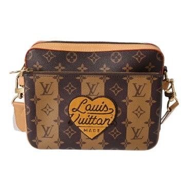 ルイ ヴィトン モノグラム ストライプ LV×NIGOトリオ メッセンジャー ブラウン M45965 モノグラムキャンバス ユニセックス バッグ 【中古】【bag】