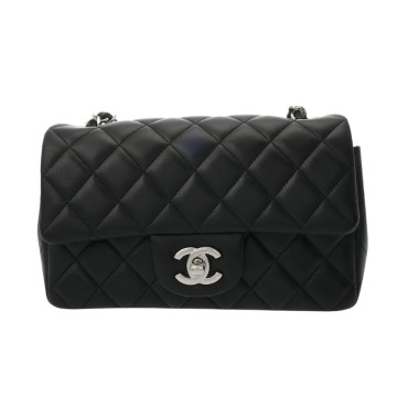 シャネル マトラッセ ミニフラップバッグ 20 ブラック A69900 ラムスキン レディース バッグ 【中古】【bag】
