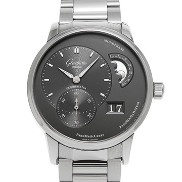 グラスヒュッテ オリジナル パノマティック ルナ 1-90-02-43-32-24 グレー メンズ 時計 【中古】【wristwatch】