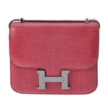 エルメス コンスタンス ミニ18 フューシャピンク リザード レディース バッグ 【中古】【bag】