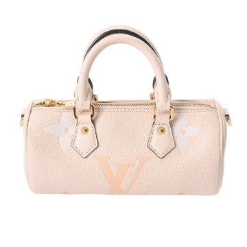 ルイ ヴィトン モノグラムアンプラント パピヨン BB クレーム/サフラン M46031 レザー レディース バッグ 【中古】【bag】