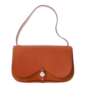 エルメス サックコロラド PM ブリック ヴァッシュリエジェ/トワルシェブロン レディース バッグ 【中古】【bag】