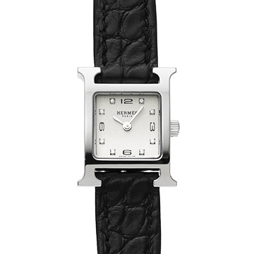 エルメス Hウォッチ ミニ HH1.110 ホワイト/ダイヤモンド レディース 時計 【新品】【wristwatch】