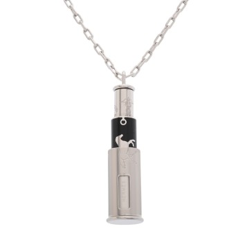 エルメス ネックレス ナビゲーター ブラック/シルバー金具 ラッカーメタル レディース ジュエリー 【新品】【jewelry】