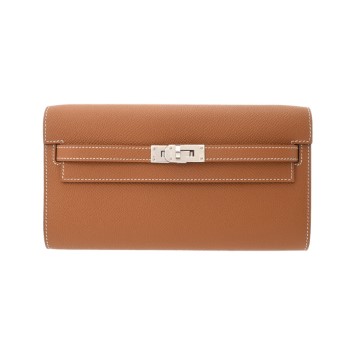 エルメス ケリーウォレットロングトゥーゴー ゴールド エバーカラー レディース 財布 【未使用】【purse】