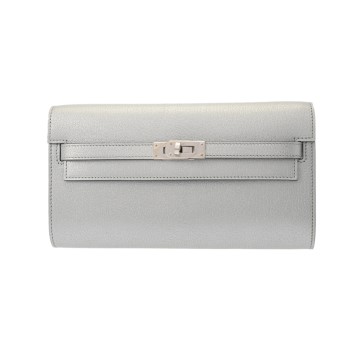 エルメス ケリーウォレット ロングトゥーゴー  アルジャン シェーブルシャムキラ ユニセックス 財布 【未使用】【purse】
