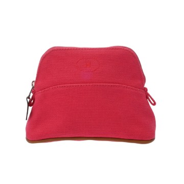 エルメス ボリード ポーチ ミニミニ ハイビスカス コットン ユニセックス 【中古】【bag】