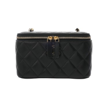 シャネル マトラッセ スモールバニティ チェーンショルダー ブラック ラムスキン レディース バッグ 【中古】【bag】