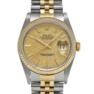 ロレックス デイトジャスト 16233 シャンパンモザイク メンズ 時計 【中古】【wristwatch】