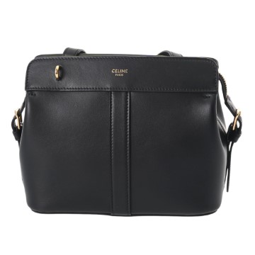 セリーヌ ティーン カバ ドゥ フランス ブラック 191993CRC.38NO シャイニーカーフスキン レディース バッグ 【中古】【bag】