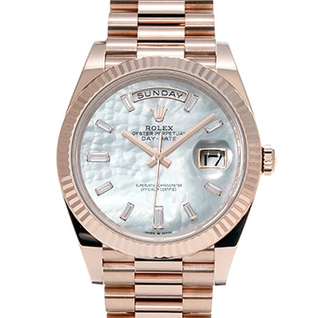 ロレックス デイデイト 40 228235A ホワイトシェル/ダイヤモンド メンズ 時計 【中古】【wristwatch】