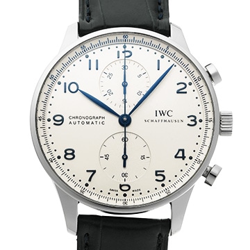 IWC ポルトギーゼ クロノグラフ IW371446 シルバー メンズ 時計 【中古】【wristwatch】