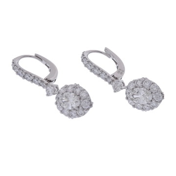 グラフ アイコン オーバルシェイプ ピアス シルバー RGE1523 K18ホワイトゴールド WG レディース ジュエリー 【中古】【jewelry】