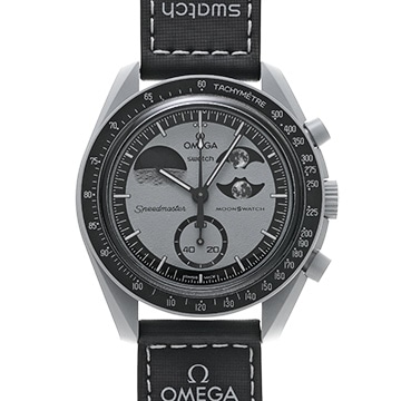 スウォッチ OMEGA X Swatch ミッション トゥ アースフェイズ S033M700 グレー/ブラック メンズ 時計 【新品】【wristwatch】
