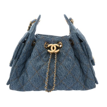 シャネル ミニ ハンドバッグ CHANEL 25 ブルー AS5631 デニム レディース バッグ 【未使用】【bag】