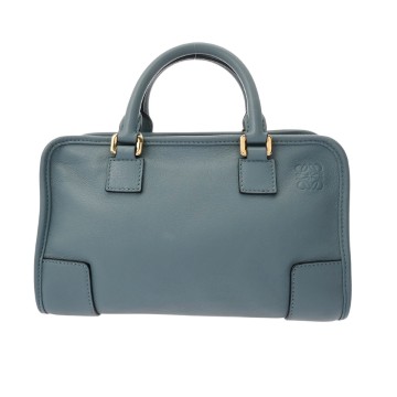 ロエベ アマソナ 23 2WAY ストーンブルー 352.30.N71 レザー レディース バッグ 【中古】【bag】
