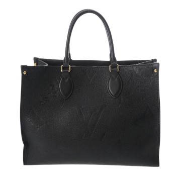 ルイ ヴィトン モノグラムアンプラント オンザゴー MM ノワール M45595 レザー ユニセックス バッグ 【中古】【bag】