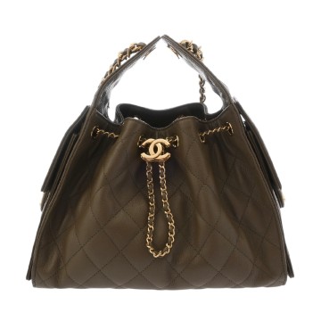 シャネル マトラッセ CHANEL25 カーキ AS5293 キャビアスキン レディース バッグ 【未使用】【bag】