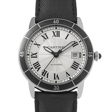 カルティエ ロンド クロワジエール WSRN0002 シルバー メンズ 時計 【中古】【wristwatch】
