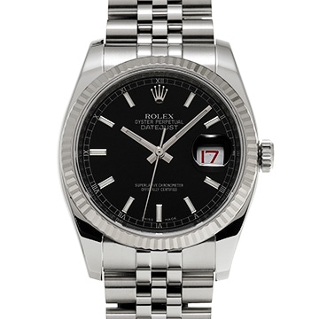 ロレックス デイトジャスト 116234 ブラック メンズ 時計 【中古】【wristwatch】