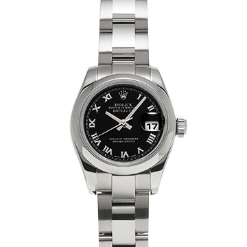 ロレックス デイトジャスト 179160 ブラック レディース 時計 【中古】【wristwatch】