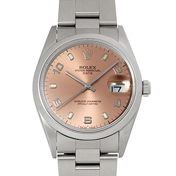 ロレックス オイスターパーペチュアル デイト 15200 ピンク メンズ 時計 【中古】【wristwatch】