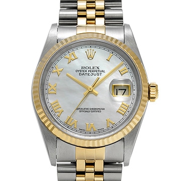 ロレックス デイトジャスト 16233NR ホワイトシェル メンズ 時計 【中古】【wristwatch】