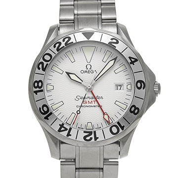 オメガ シーマスター 300 GMT 2538.20 ホワイト メンズ 時計 【中古】【wristwatch】