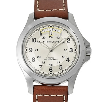ハミルトン カーキ フィールド キング オート H64455523 シルバー メンズ 時計 【中古】【wristwatch】