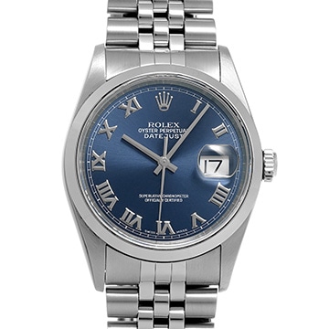ロレックス デイトジャスト 36 16200 ブルー メンズ 時計 【中古】【wristwatch】
