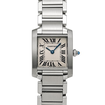 カルティエ タンクフランセーズ SM W51008Q3 ホワイト レディース 時計 【中古】【wristwatch】
