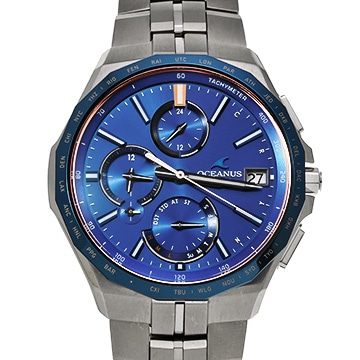 カシオ オシアナス マンタ OCW-S5000F-2AJF ブルー メンズ 時計 【中古】【wristwatch】