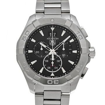 タグ ホイヤー アクアレーサー クォーツ クロノグラフ CAY1110.BA0925 ブラック メンズ 時計 【中古】【wristwatch】