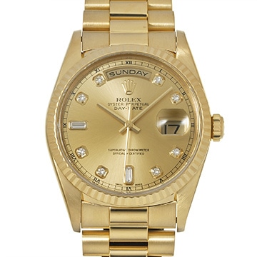 ロレックス デイデイト 18238A シャンパン/ダイヤモンド メンズ 時計 【中古】【wristwatch】
